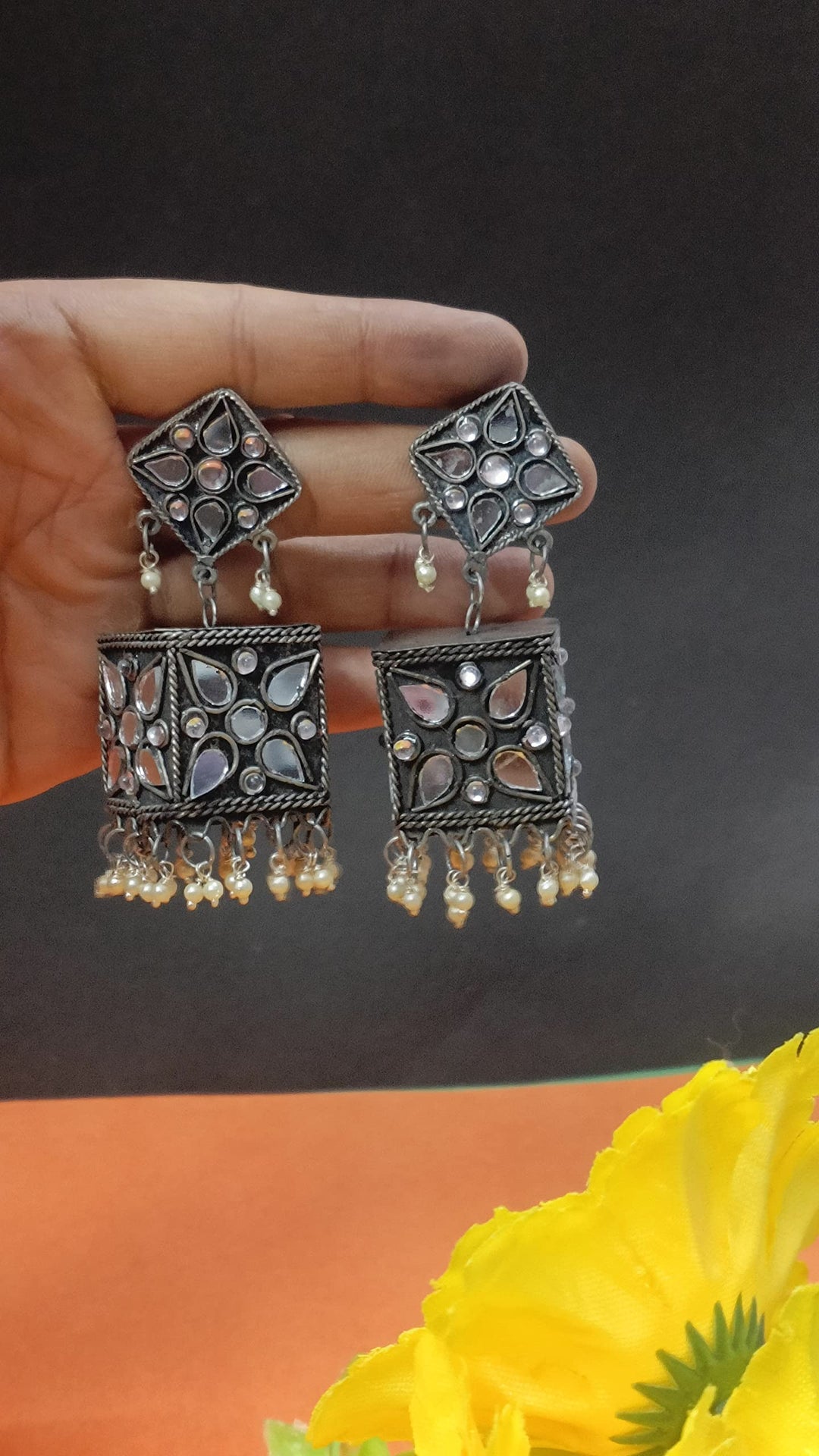 Afghani Style Antique Jhumka Earrings