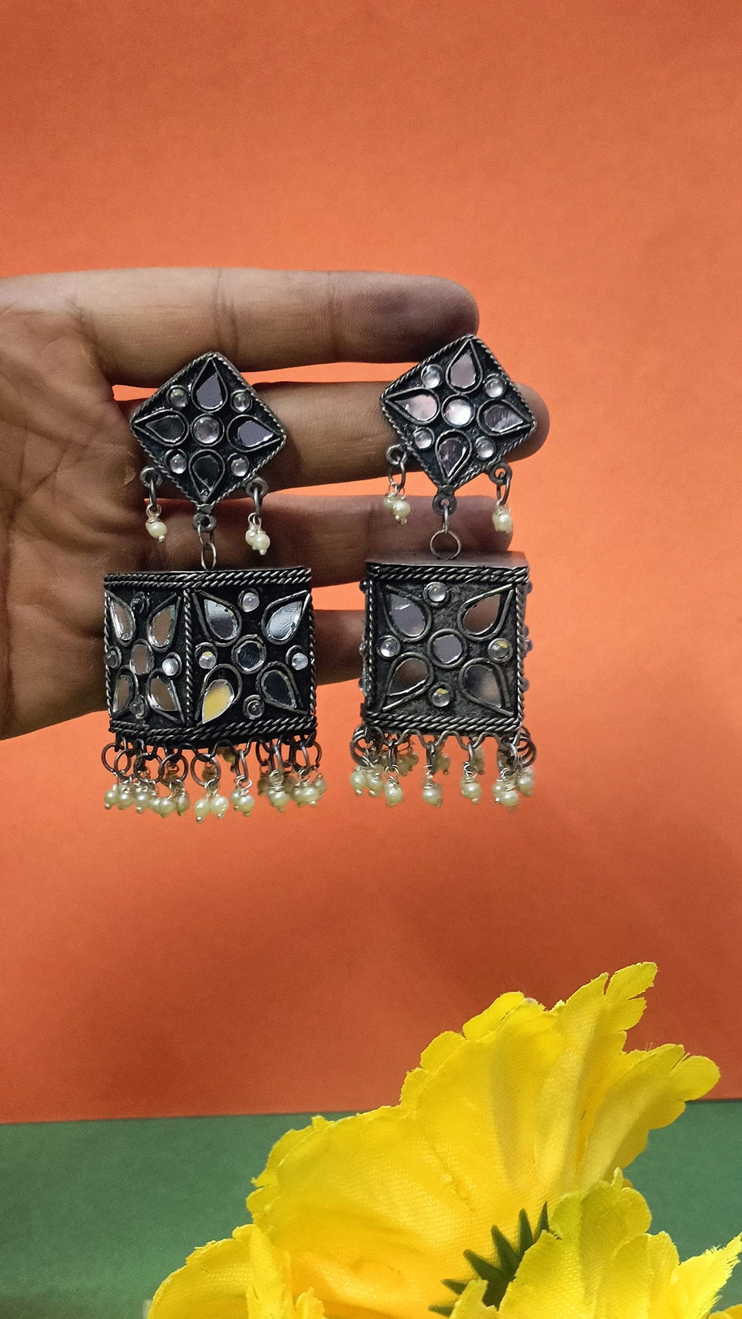 Afghani Style Antique Jhumka Earrings