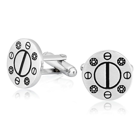 Rivet Silver Cufflinks