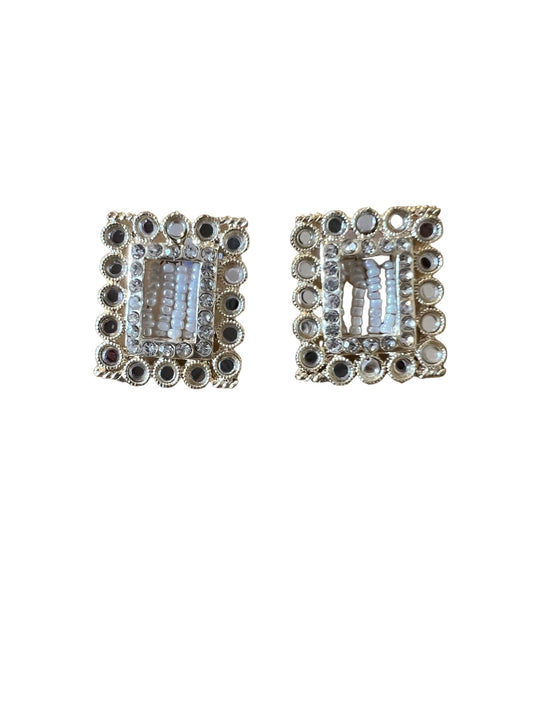 Mirror Jaal Stud Top Earrings