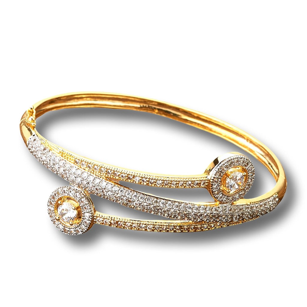 Graceful Fancy CZ 22k Gold Bracelet | 22k gold bracelet, Cubic zirconia  bracelet, Cz bracelet