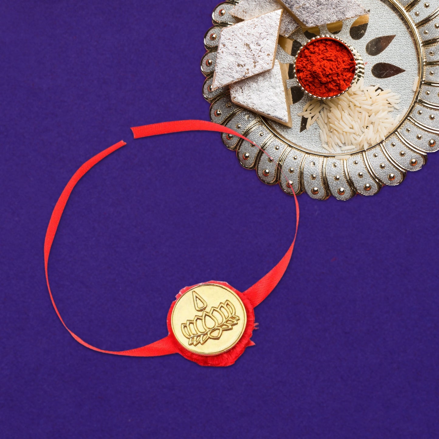 COIN STYLE  LOTUS RAKHI