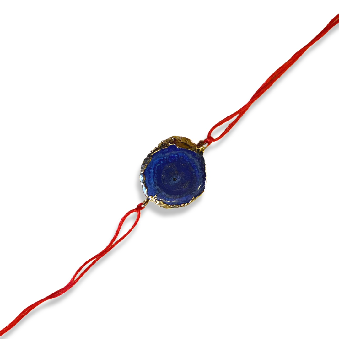 Blue Agate Handmade Rakhi