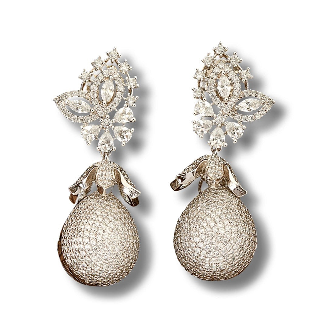 Antheia Drop CZ Earrings