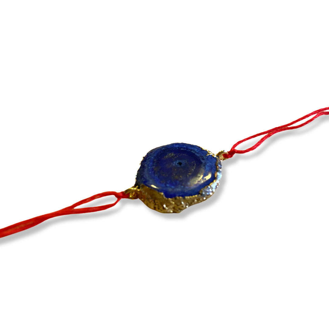 Blue Agate Handmade Rakhi