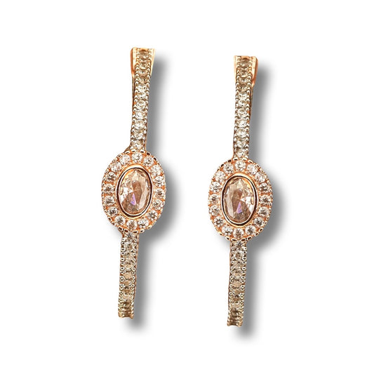 Artemis Full Hoop CZ Earrings