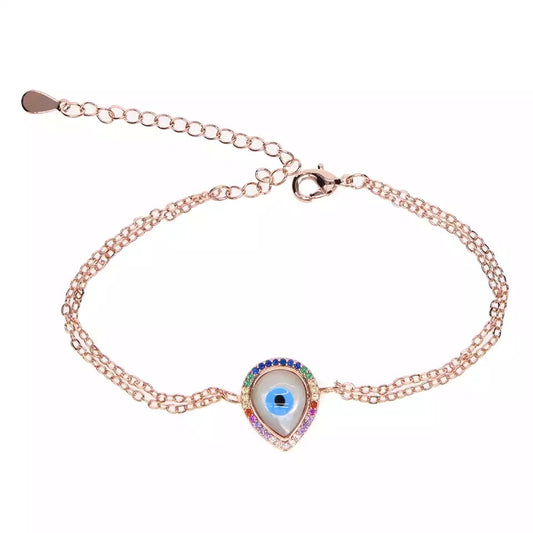 Rainbow Natural Petit Evil Eye Bracelet