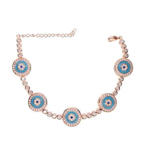 Turquoise Blue Enamel Turkish Evil Eye