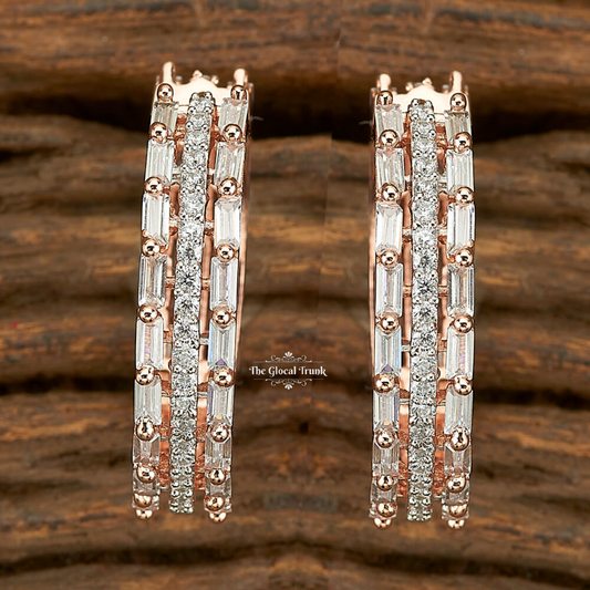 Iris Full Hoop CZ Earrings