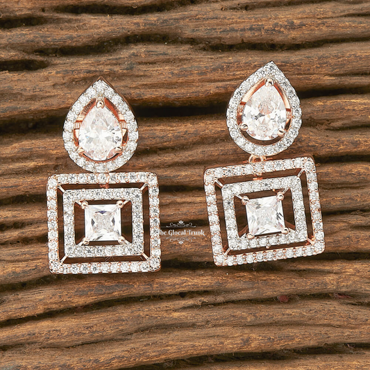 Grace Stud Drop CZ Earrings