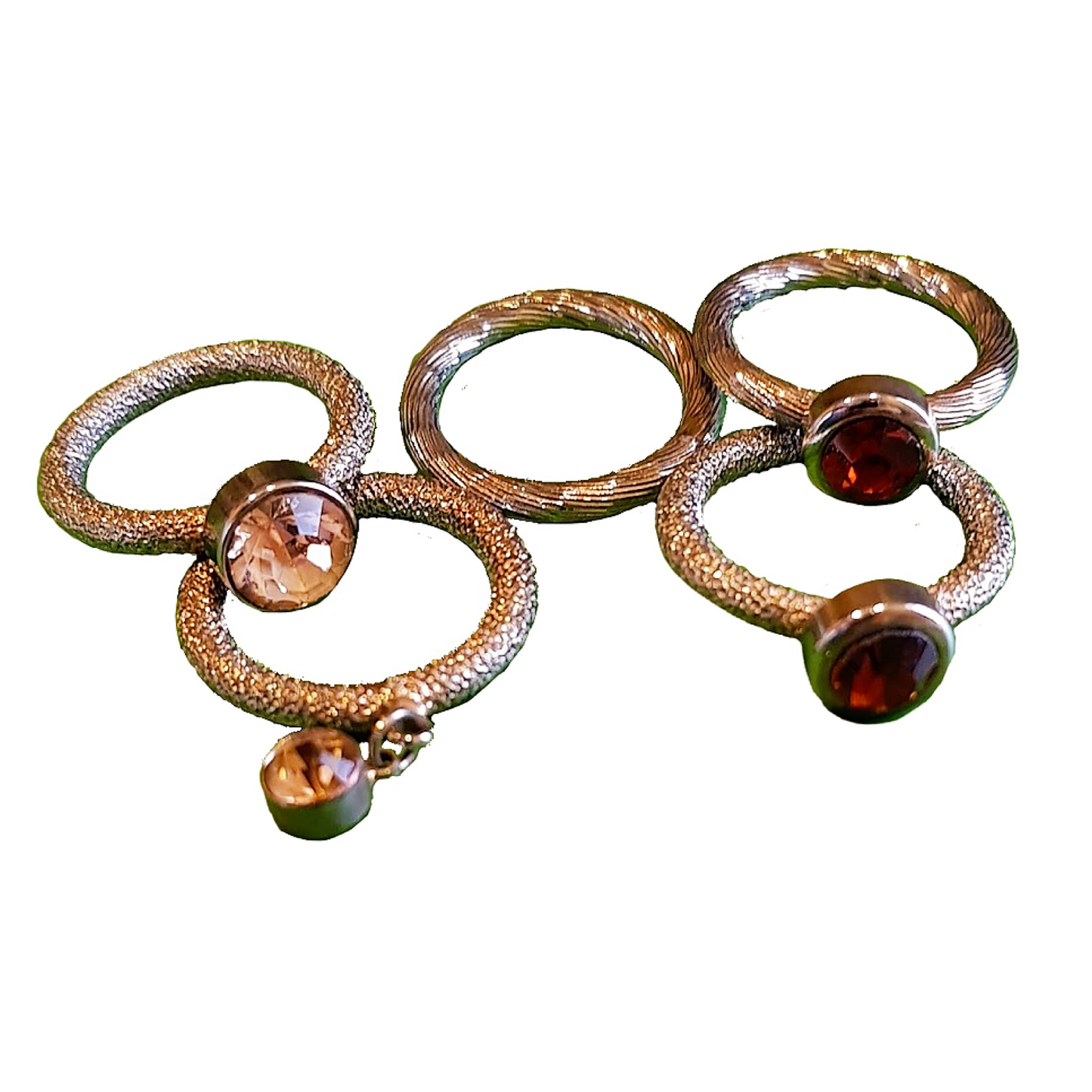 Amber Bling Stack Rings